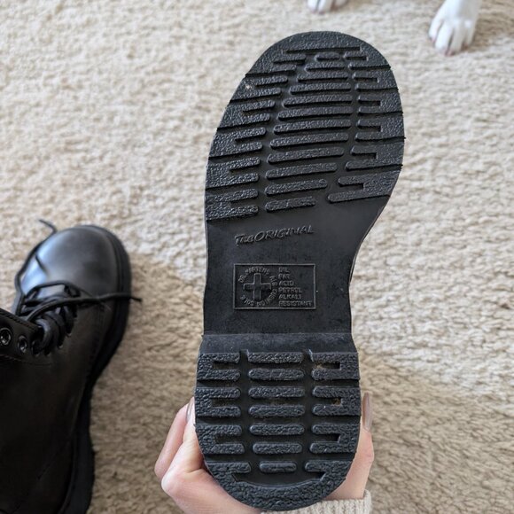 Dr Martens 1460 Mono Smooth Leather Lace Up Boots in Black - Size 6 - Picture 7 of 8